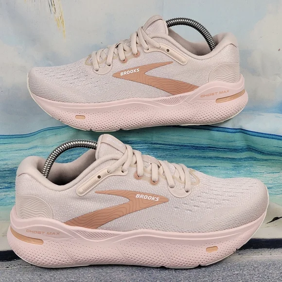 Brooks Ghost Max Crystal Gray/White Tuscany Colorway Womens 7 - Picture 1 of 11